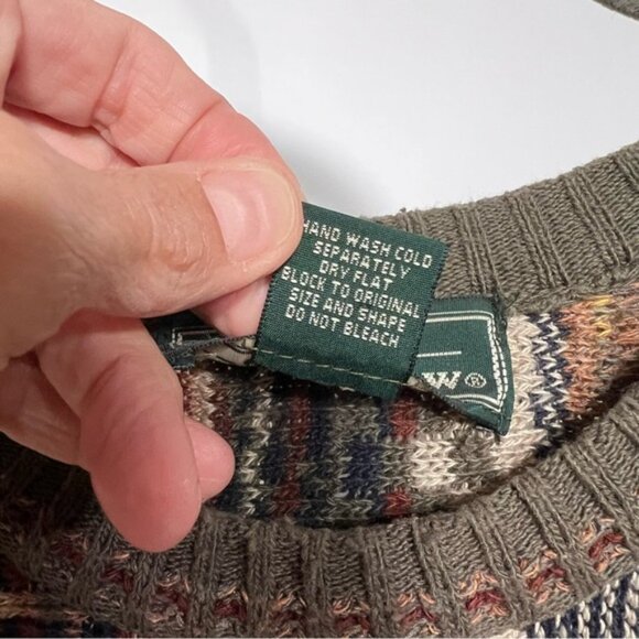 Vintage Croft & Barrow 3D Textured Coogi Style Multicolor Mens Sweater 90s - Picture 7 of 8